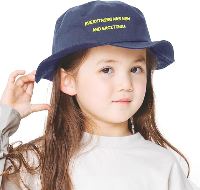 Amazon ブランシェス 刺繍 ハット 男の子 女の子 キッズ 男女兼用 子供 男児 女児 ユニセックス 帽子 フェス ハット 日よけ付き 54cm ブルー 帽子 通販