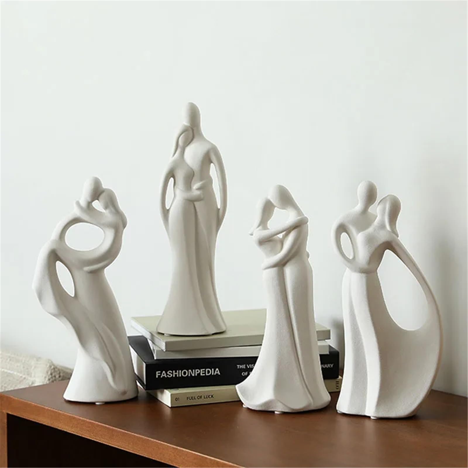 Coppia di sculture in Ceramica, Statue Moderne, sculture romantiche Moderne, Decorazioni per la casa, Statuette, Decorazioni per Matrimoni, Regali per Il Soggiorno, anniversari, proposte di