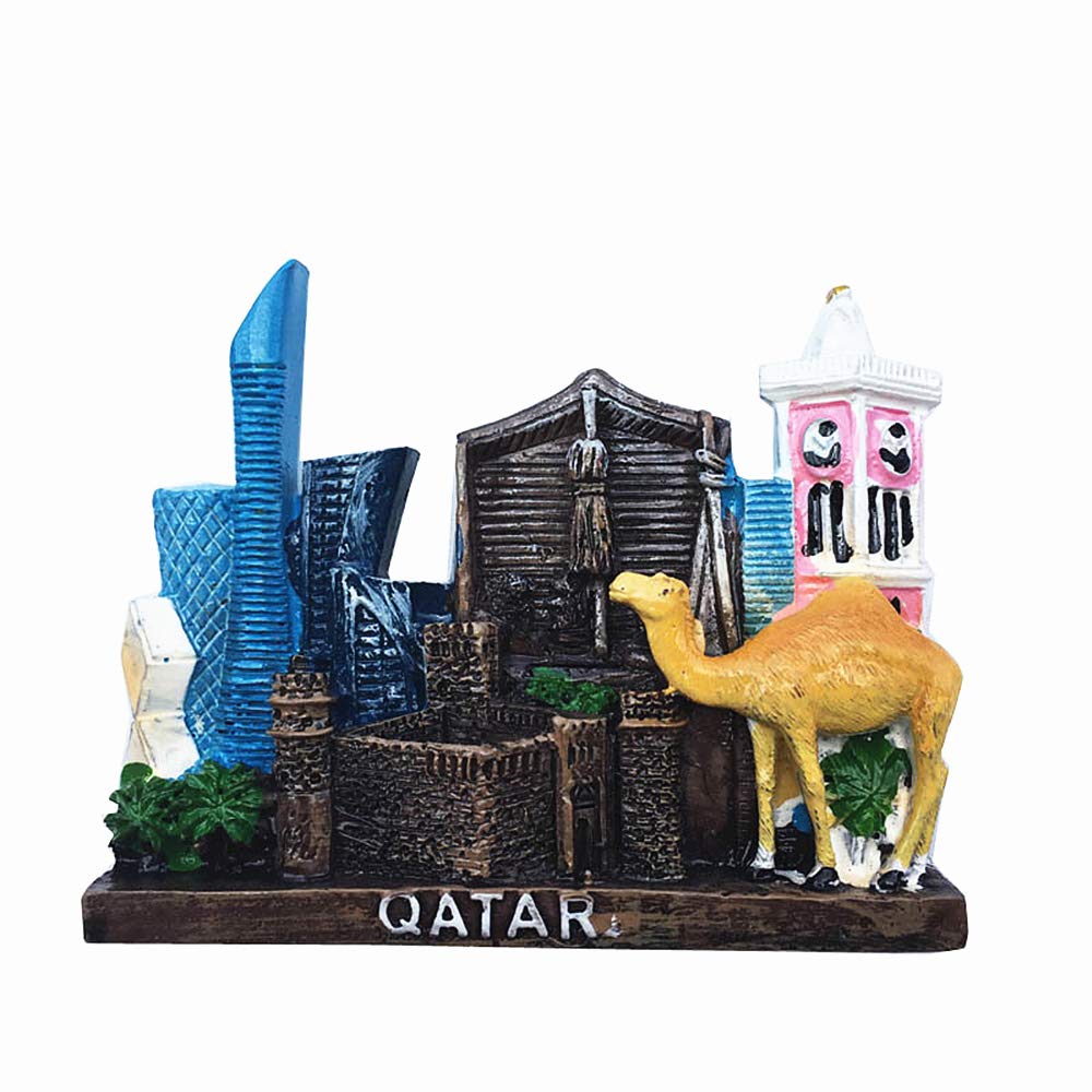 Muyu Magnet Qatar 3D Fridge Magnet Travel Souvenir Gift Home Kitchen Refrigerator Decoration Magnetic Sticker Craft Collection