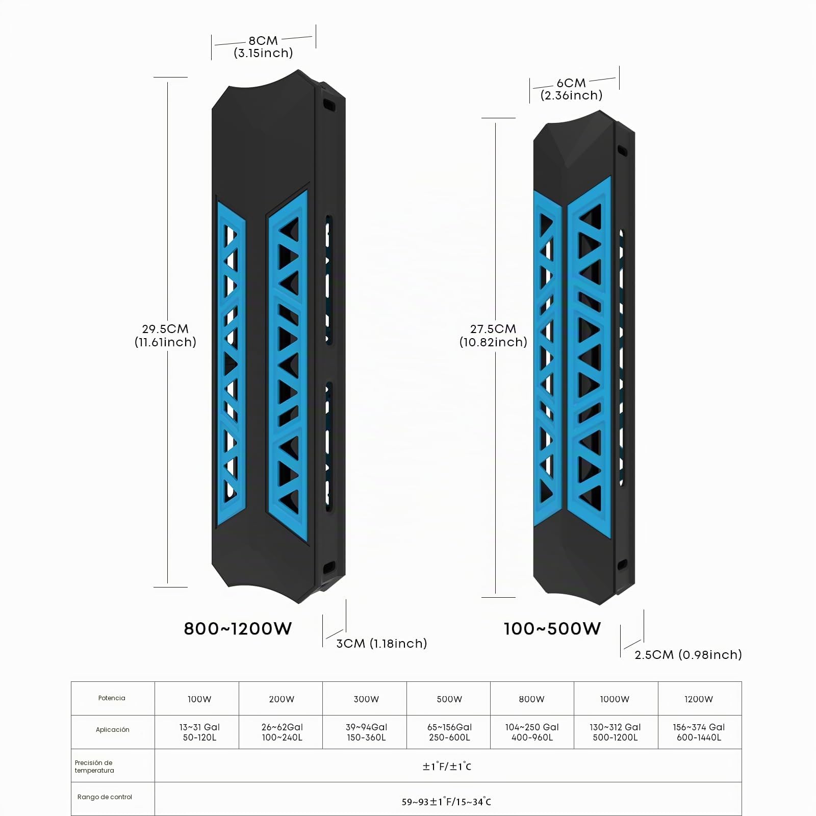 MagTool 300 to 1500W Calentador Acuario, Calentador Sumergible para Acuarios con Protección contra Sobrecalentamiento Y Apagado Automático De Peces con Controlador Digital para Agua Dulce Y Salada