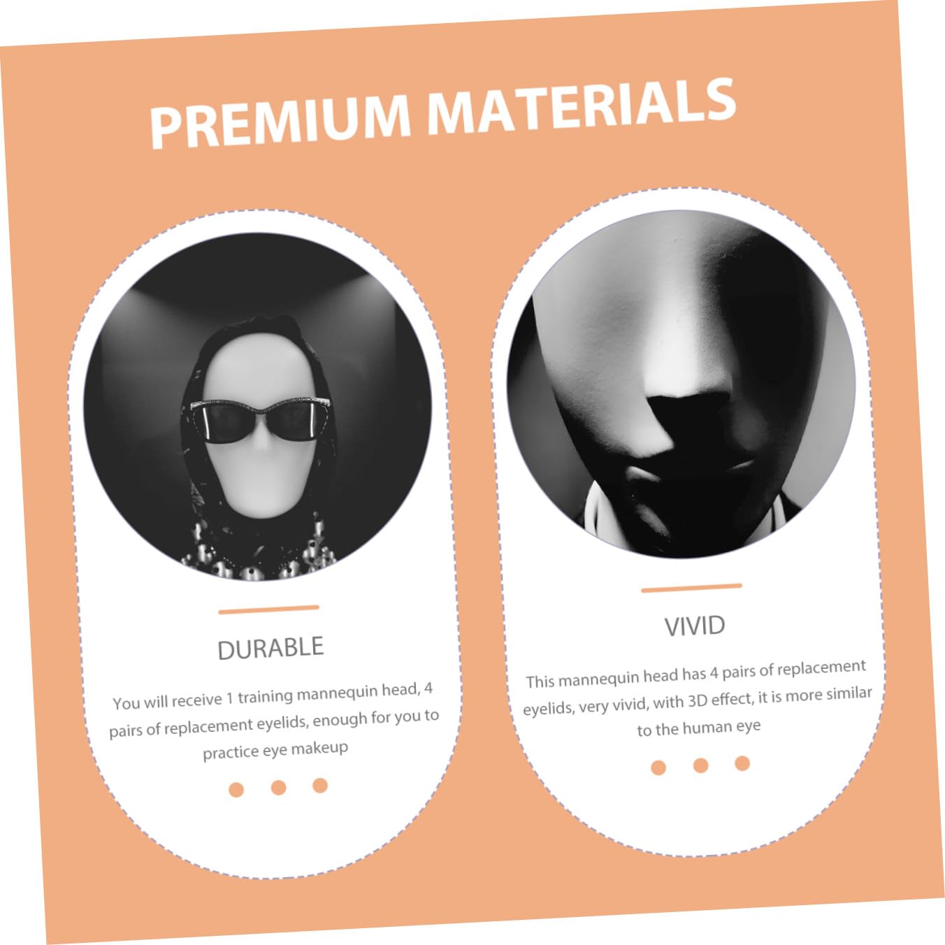 MAGICLULU Silikon Mannequinkopf mit Abnehmbaren Lidern für Realistische Wimpernverlängerungen Wiederverwendbar für Makeup und Üben der Abschlussfeier