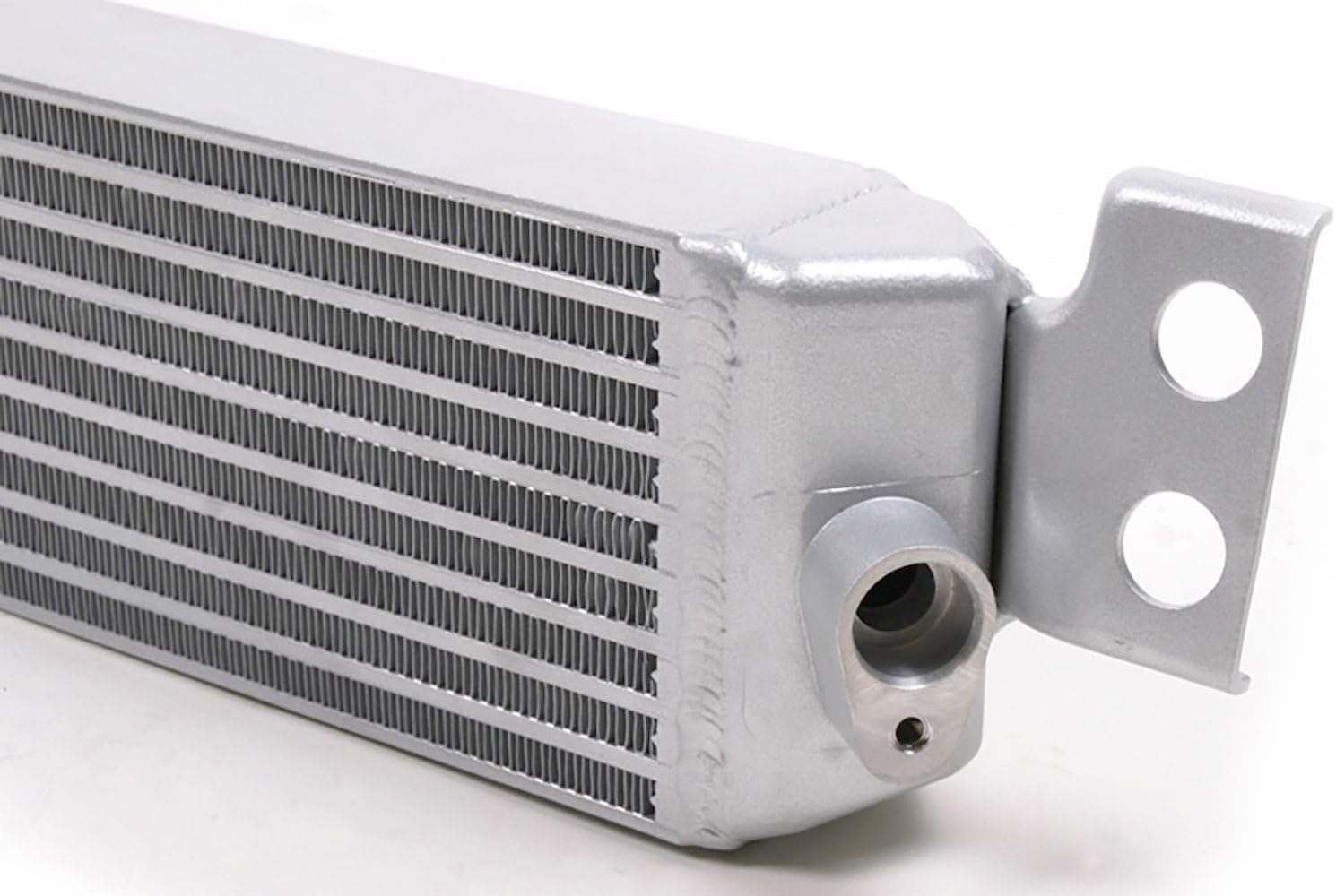 CSF Fluid Cooler, 33.75 x 4.75 x 2.25 in, Plate and Fin Type, OEM Inlet/Outlet, Aluminum, Silver Powder Coat, compatible with BMW M3 2008-13, Each