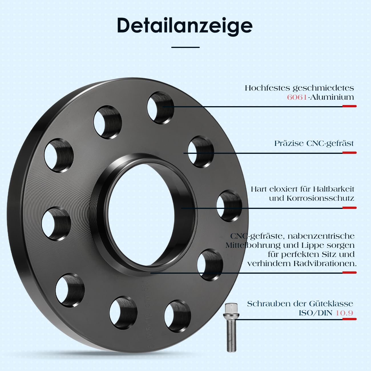GEARMONSTER Spurverbreiterung, 2x15mm Distanzscheiben Set, LK: 5x100&5x112mm NLB:57.1, 30mm Spurverbreiterungen mit 10 Stück Radschrauben M14x1.5x45mm