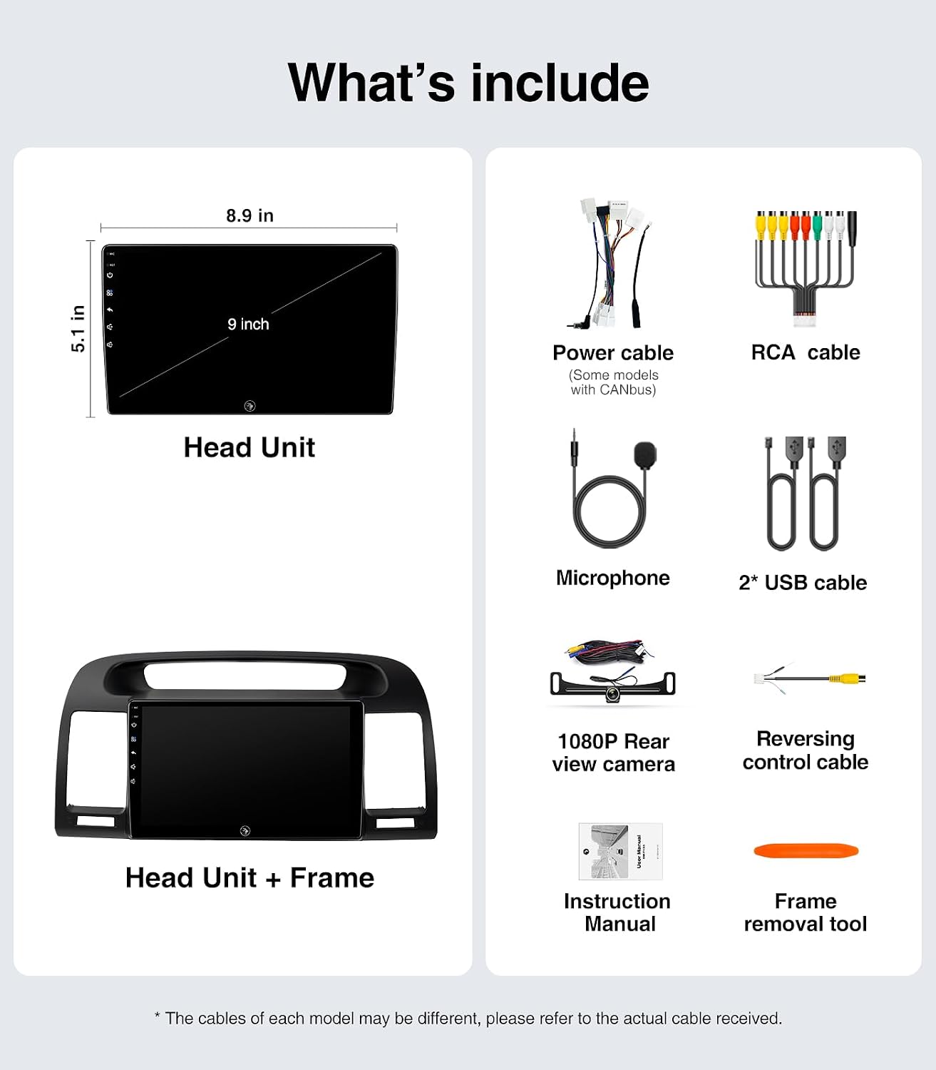 Car Radio Stereo for Toyota Camry 2002-2006, Wireless CarPlay Android Auto 9 Inch Linux Touch Screen Navigation Head Unit WiFi Bluetooth FM/AM