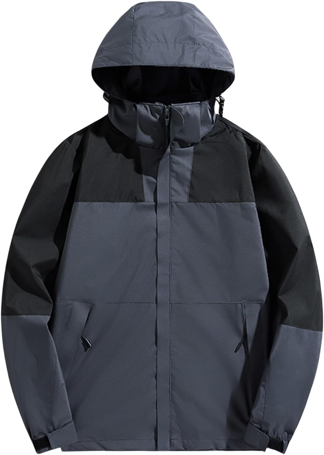 Mens Lightweight Waterproof Rain Jacket Shell Jacket Packable Windbreaker Raincoat with Hood for Hiking Travel Outdoor