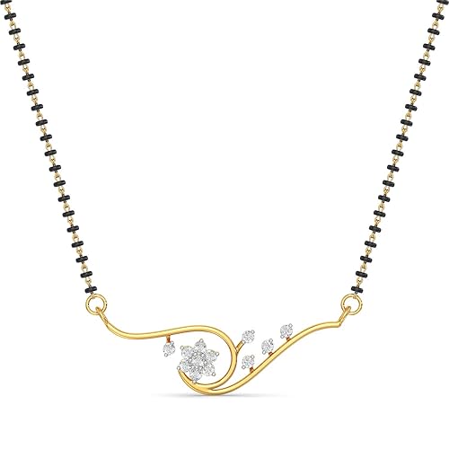 18k (750) Yellow Gold and Diamond Mangalsutra for Women