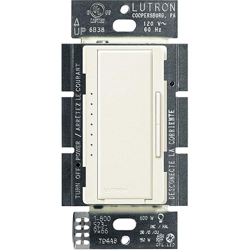 Lutron - Interruptor de atenuación Maestro LED+ para bombillas LED regulables, halógenas e incandescentes, 150 Wunifolar o multiubicación,