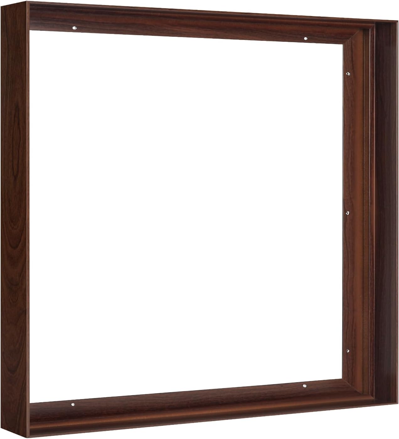 Floating Frame for 20x20 Canvas Painting, DIY Metal Canvas Frame with 1.5 Inch Deep for Oil Paintings Art Prints Artwork, Floater Frame for Landscape Portrait Living Room Wall Decor (Walnut) 20x20" Walnut Brown