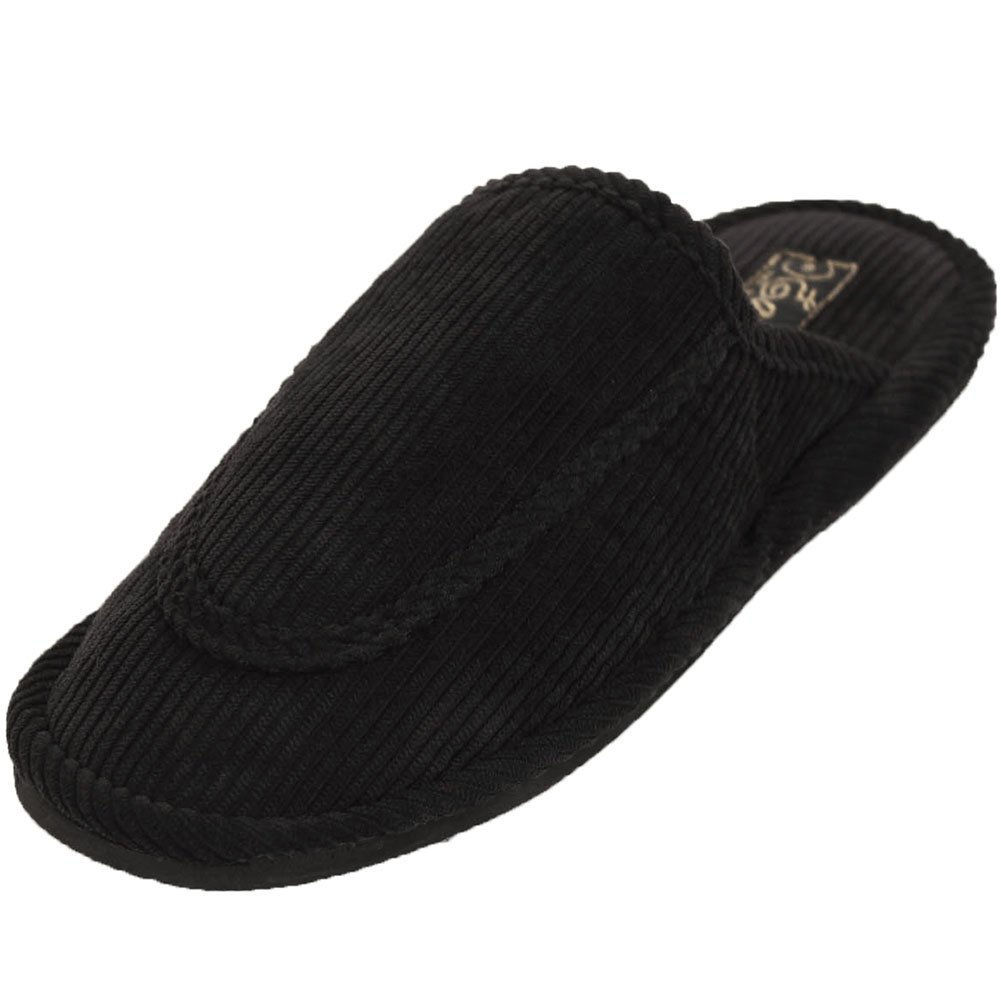 LAVRA Women's Open Back Corduroy Comfort Slippers