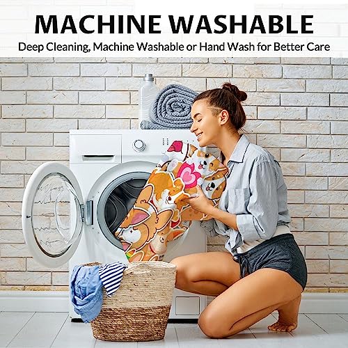 Corgi Blanket Gifts - 30"x40" Cute Throw for Adults, Kids - Colorful Soft Fuzzy Blankets for Couch & Office