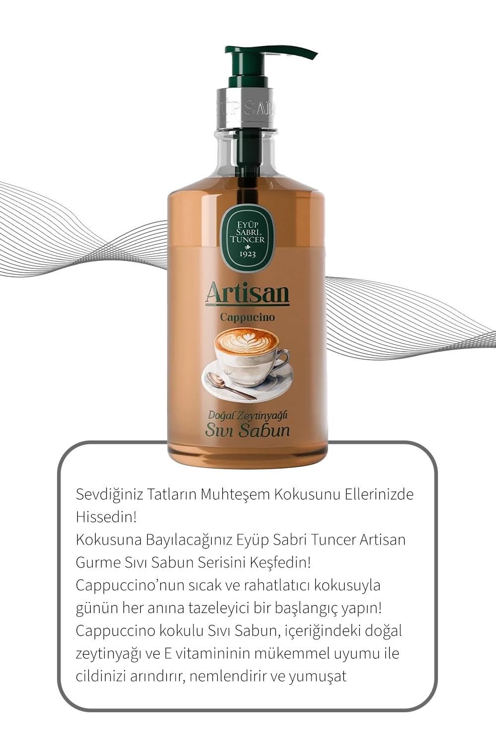 Eyüp Sabri Tuncer Artisan Doğal Zeytinyağlı Sıvı Sabun Cappuccino 600 ml X3