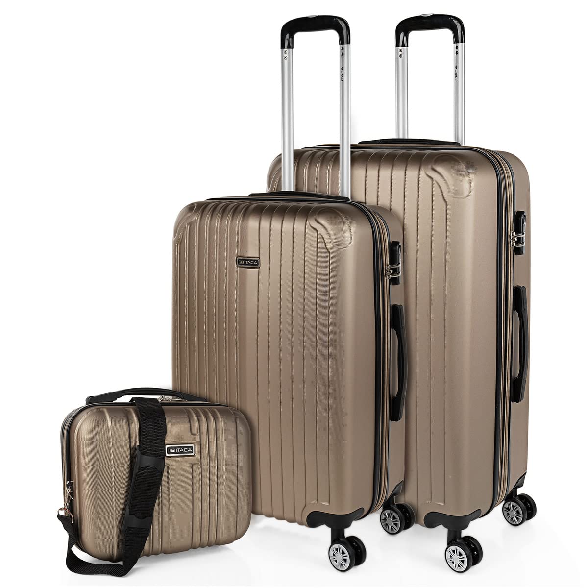 ITACA - Maletas Grandes De Viaje Rígidas Ligeras con 4 Doble Rueda 360° Maleta Grande 23 Kilos Alta Resistencia Extensible Maleta XL Duradera, Mandarina — view 20