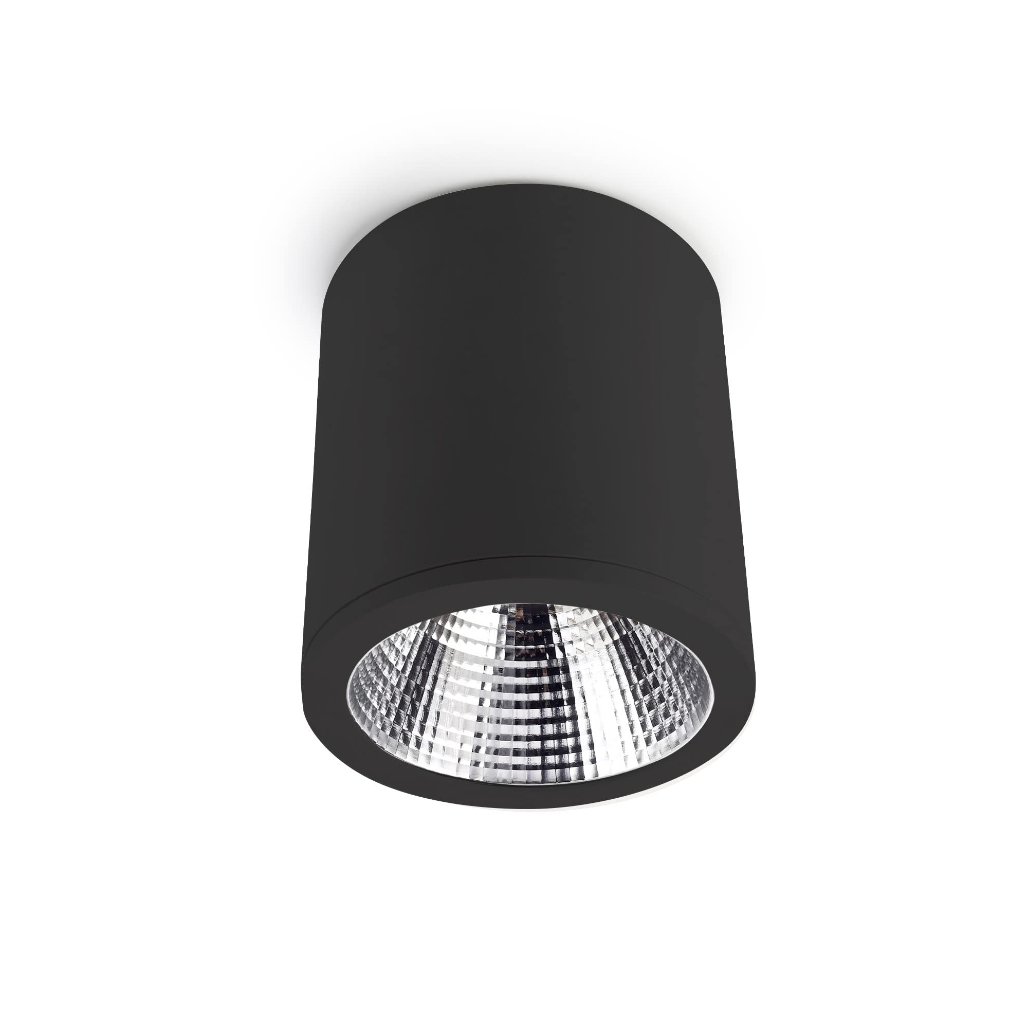 LEDS·C4 Plafón de Techo LED 25.9W para Interiores, Luz Blanca Neutra 4000K, Alto CRI 80, Negro, IP23, 2284 Lúmenes, Diseño Moderno y Eficiente Energéticamente