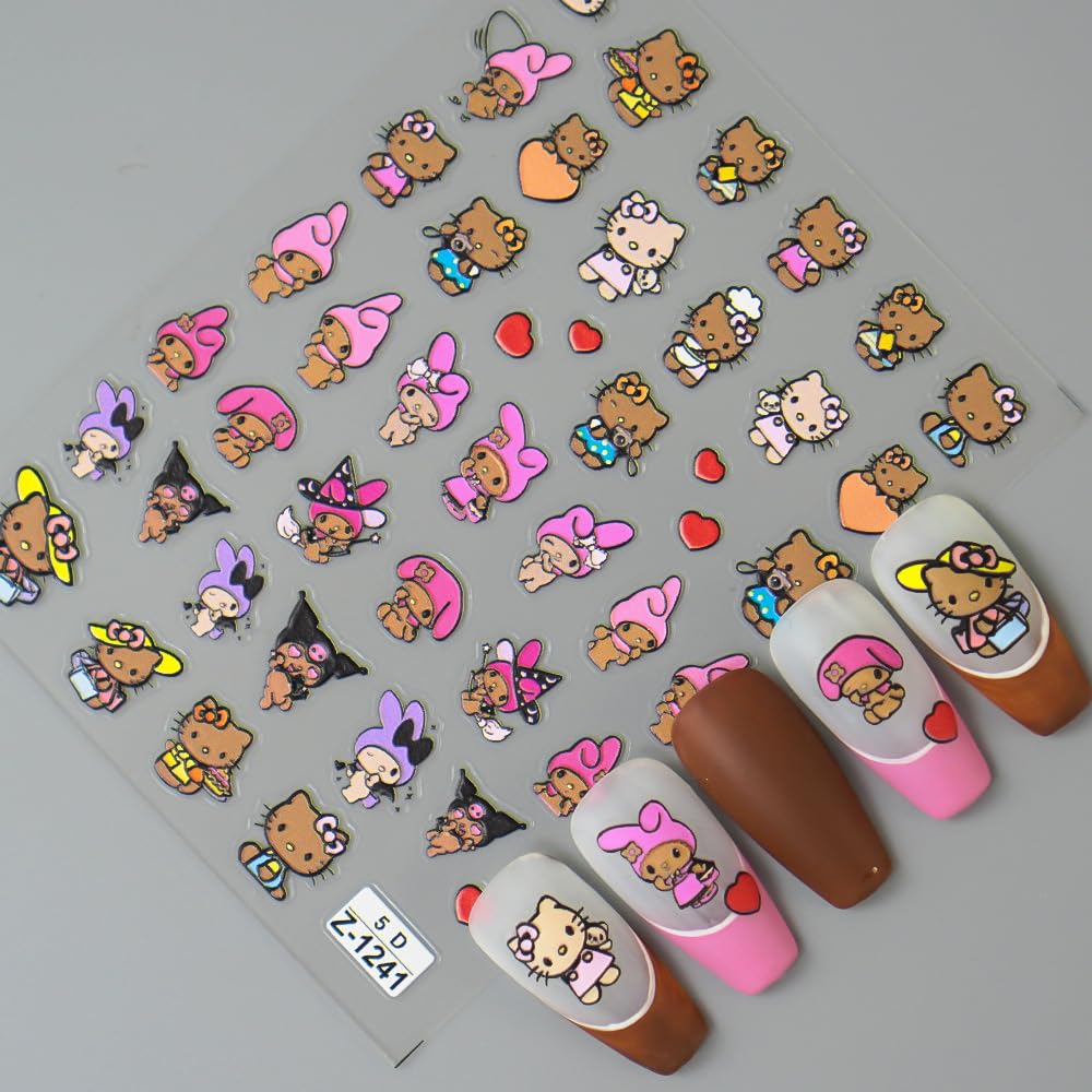 Amazon.co.jp: 浮き彫りデザイン キティHello Kitty ネイルシール