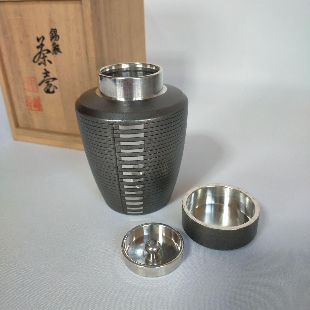 Amazon｜大阪錫器 錫半茶筒 茶壷｜茶入・茶壺 オンライン通販