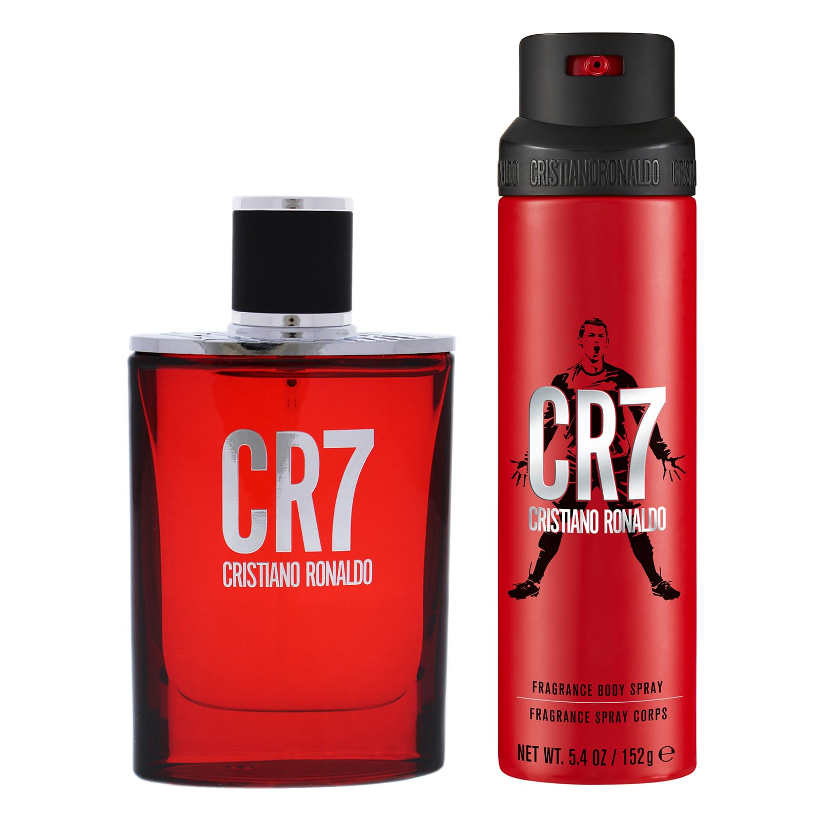 CR7 by Cristiano Ronaldo EDT and Body Spray Mens Fragrance Set - Woody Musky Long Lasting Scent with