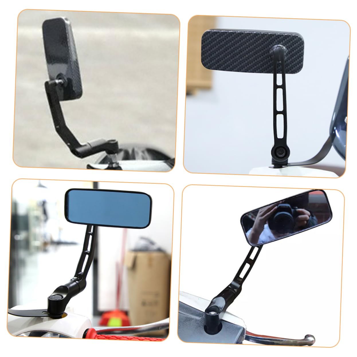 BESPORTBLE Rétroviseurs Moto Rétroviseurs Modifiés pour Guidon Miroir Haute Définition pour Moto