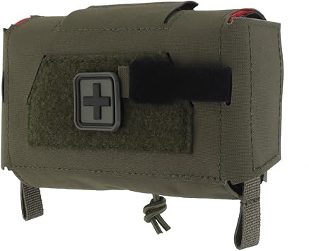 IFAKon Compact V3 Ifak Pouch for Trauma Kit, Quick Pull First Aid Pouch with 7 Pockets Adapt to Belt, MOLLE Plate Carrier Vest, Waistband, Chest Rigs.