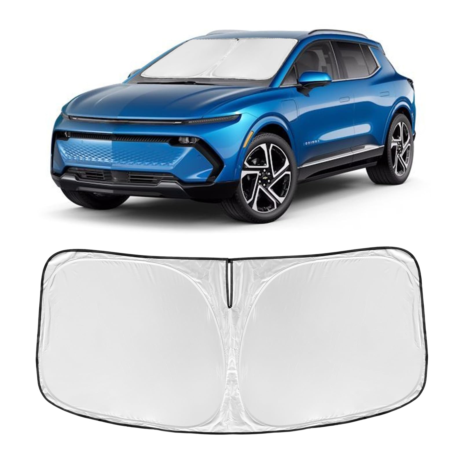 Photo 1 of for Chevrolet Equinox EV SUV 2024 2025 2026 Windshield Sun Shade - 4 Layers for Front Windows Shade Cover Custom Fit Chevy Equinox EV Not for Gasoline Equinox 250T Shade Blocks UV Rays Car Accessories