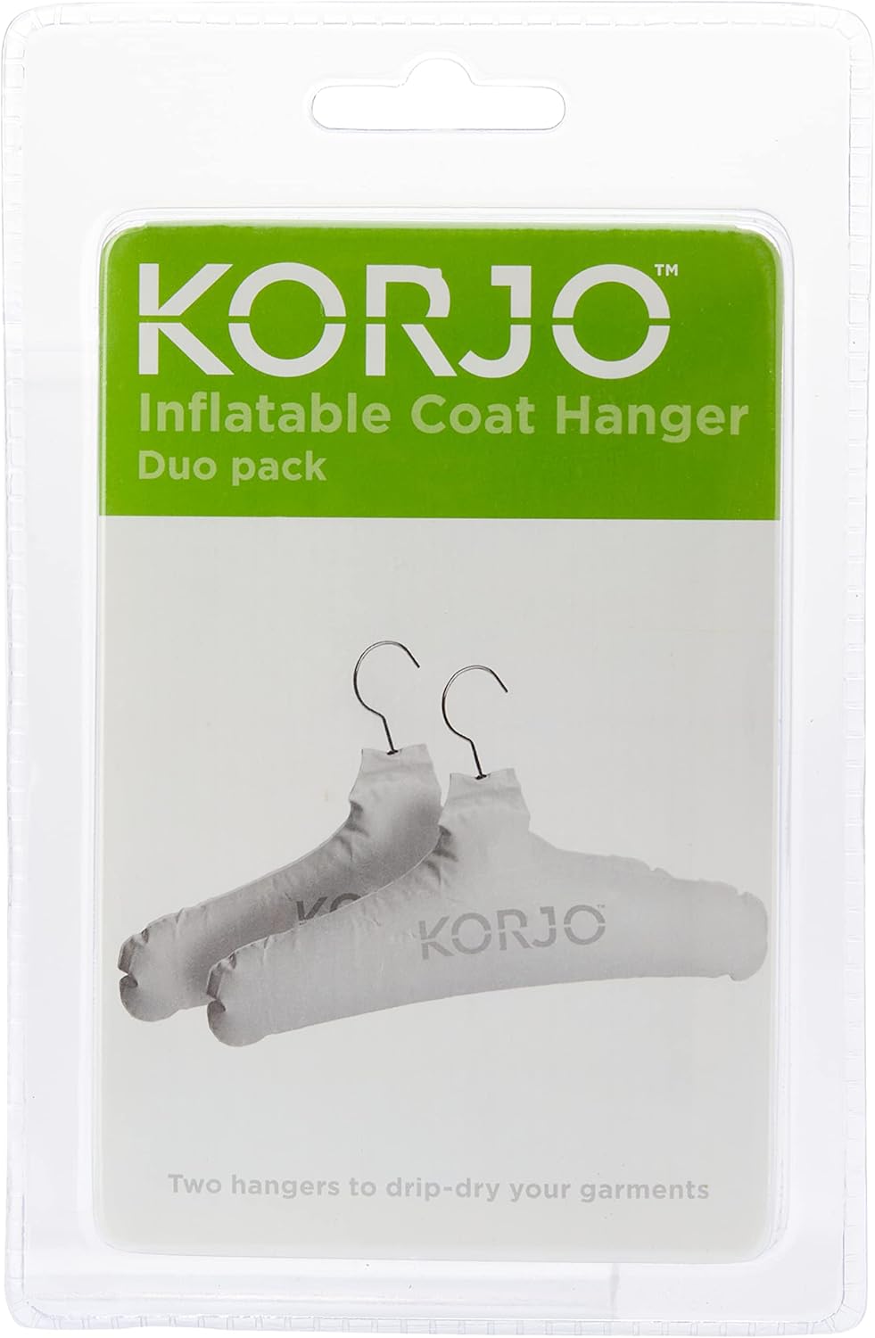 Korjo Coat Hanger Duo Pack, Inflatable Coat Hangers, for Travel, 2Pack Beauty