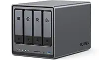 UGREEN NASync DXP4800 NAS de 4 baias para desktop, CPU Intel N100 Quad-core, 8GB DDR5 RAM, 32G eMMC, 2X 2,5GbE, 2X M.2 NVMe Slots, 4K HDMI, armazenamento conectado à rede (sem disco)