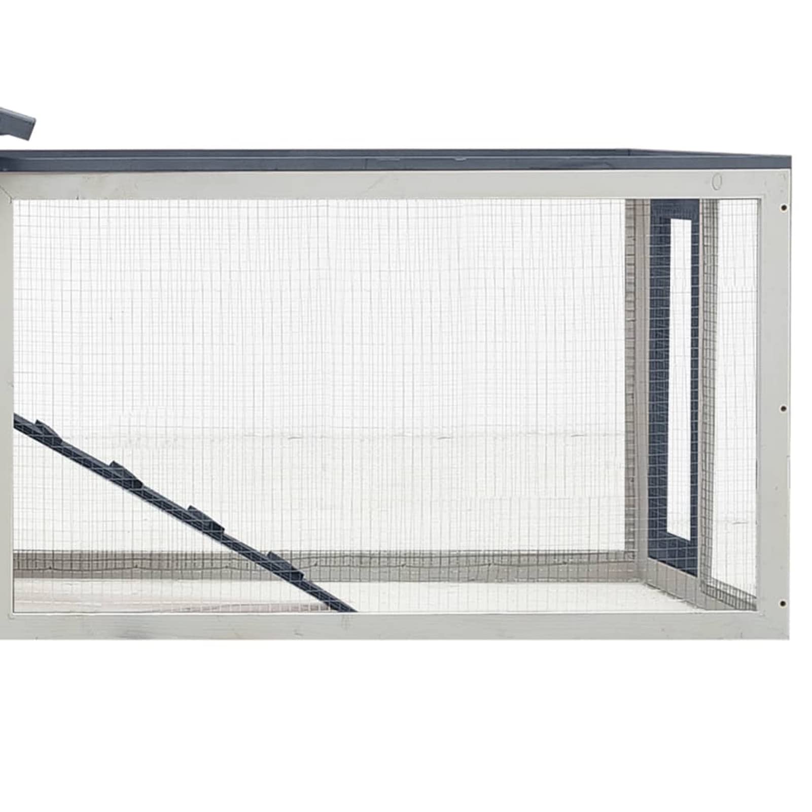 Conejera, XIAOGUANG Jaula Cobaya, Jaulas para Conejos, Jaula Hamster, Casa Conejo, Casita Conejo, Nido Conejo, de Madera Maciza de Pino y Abeto Gris 310x70x87 cm