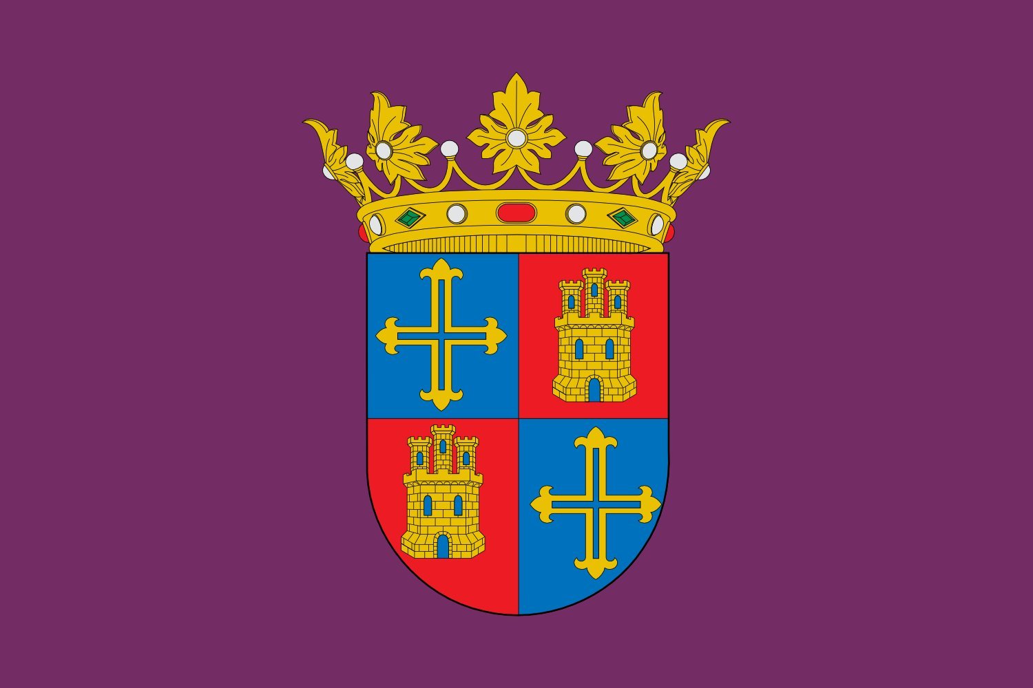 Drapeau de Palencia grand format officiel pour mairie et cérémonie