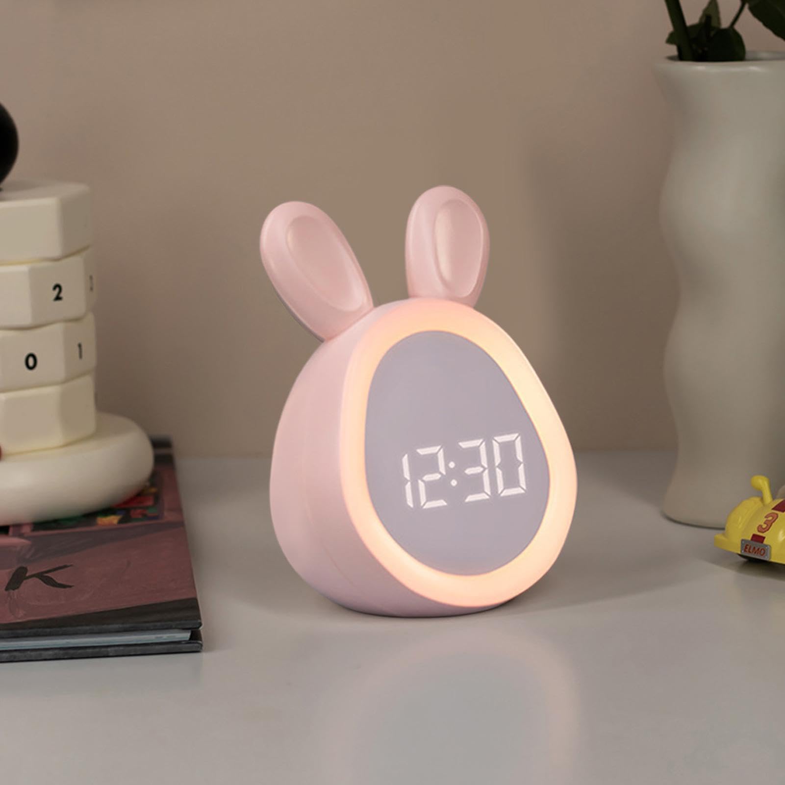 Réveil LED en Bois | Réveil Numérique de Chevet | Commande Vocale | Température | USB | Gravure Personnalisée | Déco Minimaliste - France