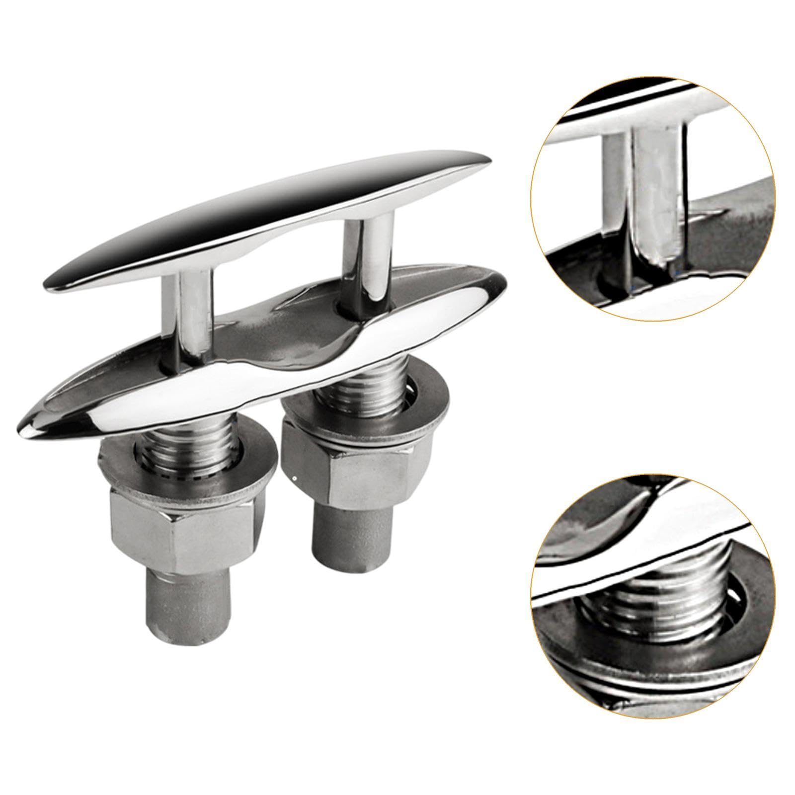 QSTDGVPW Dock Cleat Accessory Boat Rope Cleat Deck Hardware for Yachts Deck Boat Kayak, 6 inch