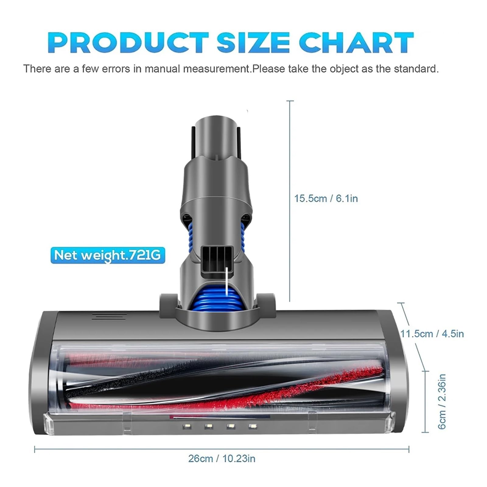 Compatible Con Dyson V6 DC58 DC59 DC61 DC62 Cepillo De Rodillo Eléctrico De Liberación Rápida Con Cepillo De Cerdas For Barredora De Rodillos Cabezal De Rodillo Accesorios For Cepillos For Alfombras Y