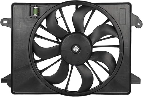 SCITOO Ventilador de refrigeración para radiador compatible con 622550 674-01031 68050129AA, repuesto para Chrysler 300 2009-2017 para Dodge