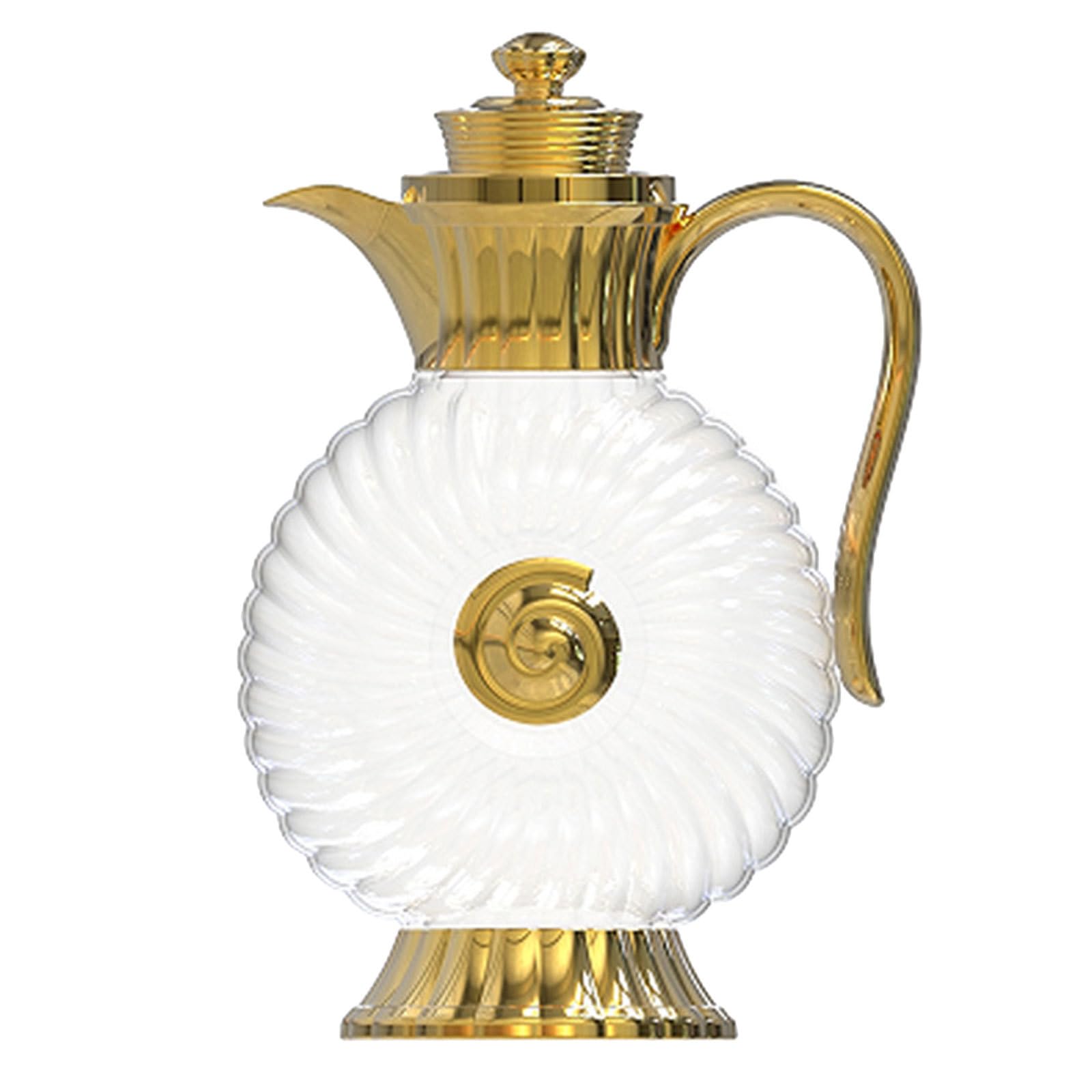 Arabischer Glaskrug mit Deckel – Großer Wasserkrug für Eistee und Getränke – 1,8 l/61 oz Dekorative Kühlschrankkaraffe für Zuhause, Partys, Ramadan, Kaltgetränke