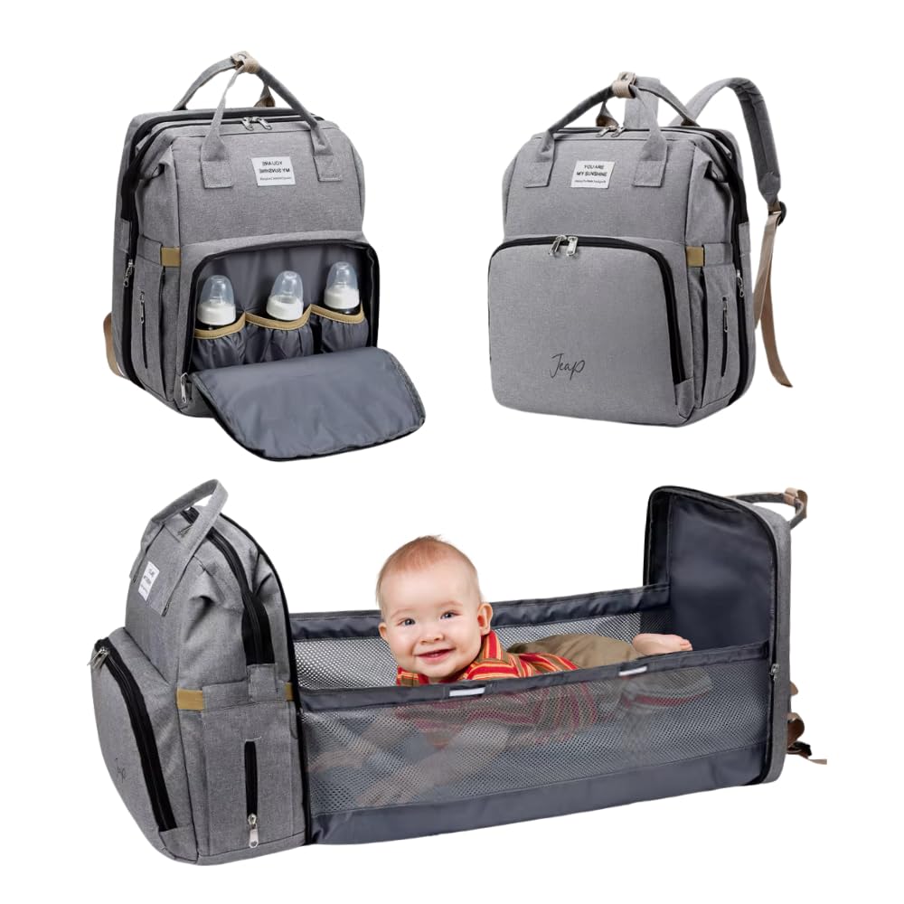 Baby Changing Backpack | Baby Changing Bag with Changing Mat | with Thermal Pockets and Stroller Hooks | Large and Waterproof Fabric | Baby Backpack for Mom and Dad