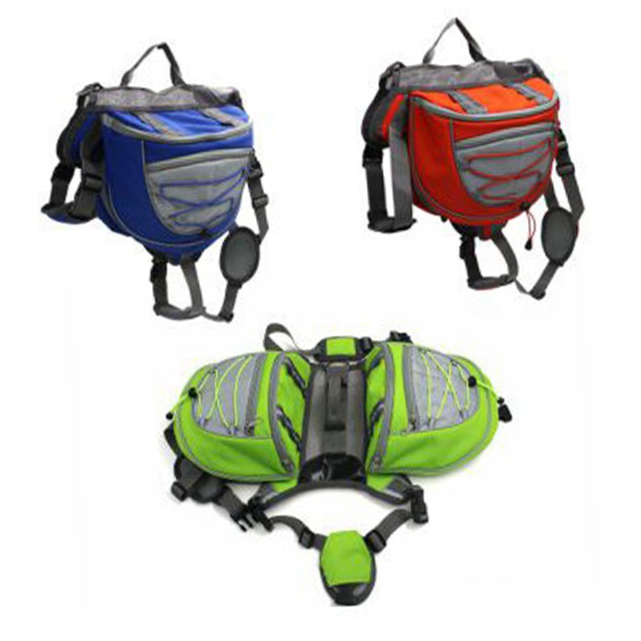 HANABASS Pet Backpack for Large Dogs Oxford Cloth Travel Bagpack Harness Leash Attachment