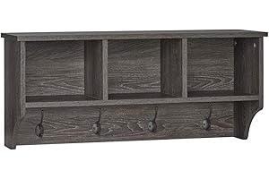 RiverRidge Home Woodbury Collection Entryway Shelf With Hooks: An Interior Design Enhancement