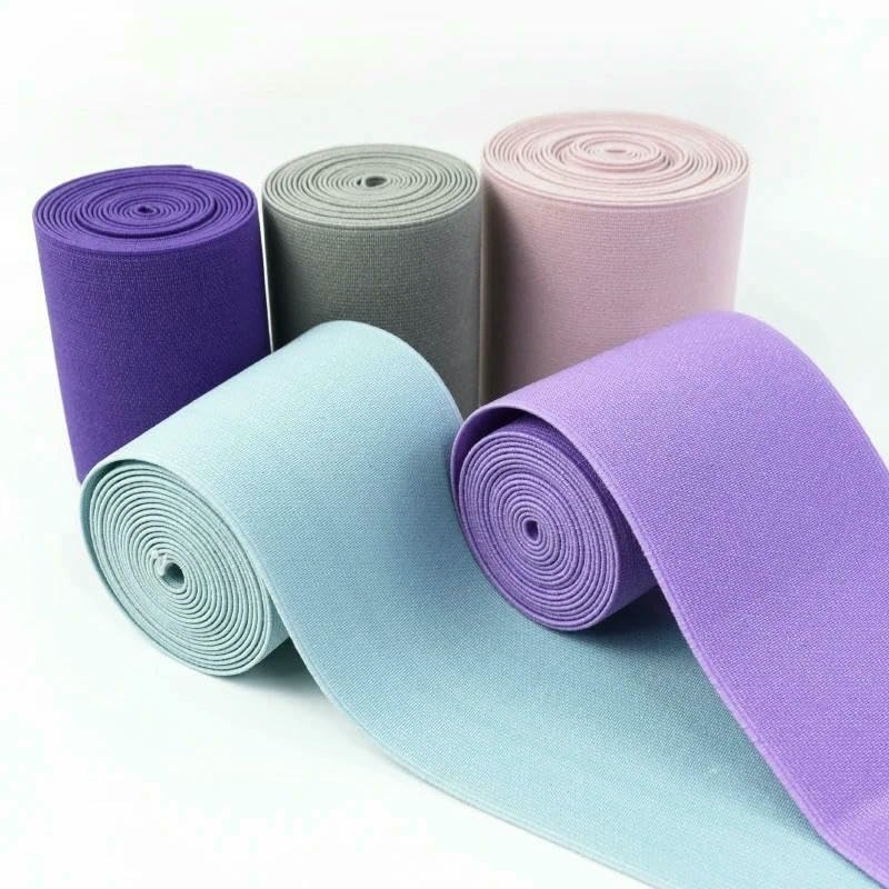 Bandas elásticas de costura de 1 a 4 metros y 10 cm para cintura, correas de goma, correas para mochilas, pantalones, cintas elásticas, accesorios para prendas de bricolaje, azul marino, 10 cm, 4 me