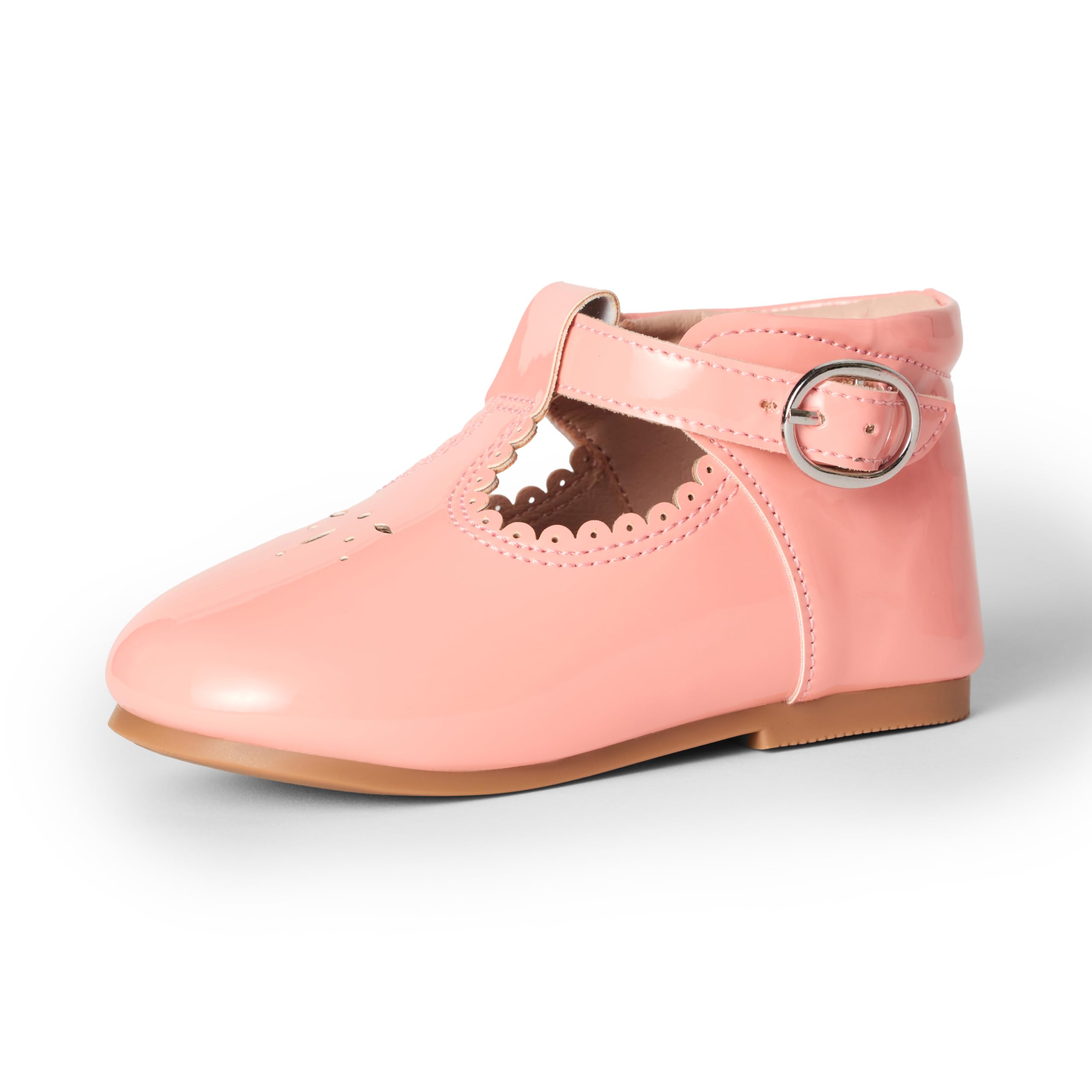 Amazon Essentials x Sofia Grainge Toddler Girls' Non-Slip Mary Jane Shoes, Pink, 4 Toddler