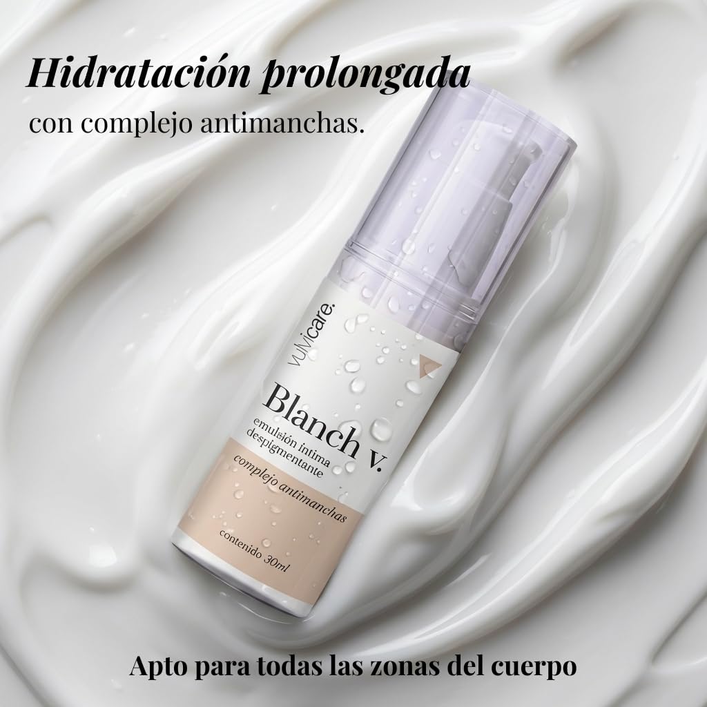Vulvicare Blanch V Crema Aclarante Íntima – Unifica Tono y Reduce Manchas por Hormonas, Fricción o Depilación – Formulada por Ginecólogos – Sin Parabenos – Piel Sensible – 30ml