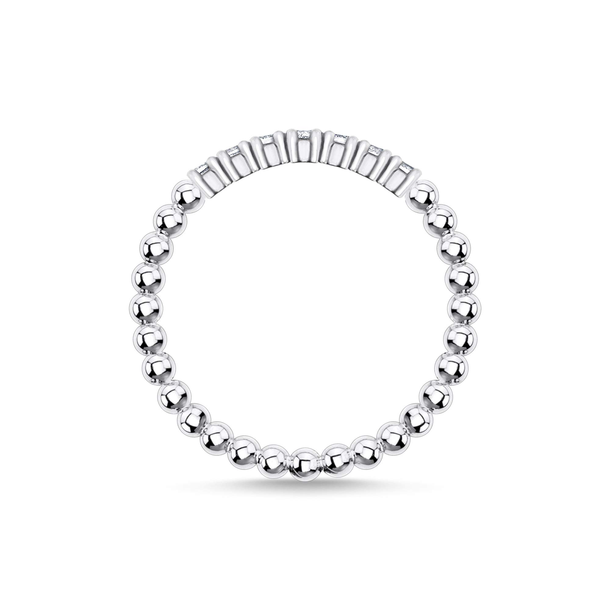 THOMAS SABO Ring Kugeln mit weißen Steinen silber 925 Sterling Silber TR2323-051-14-60