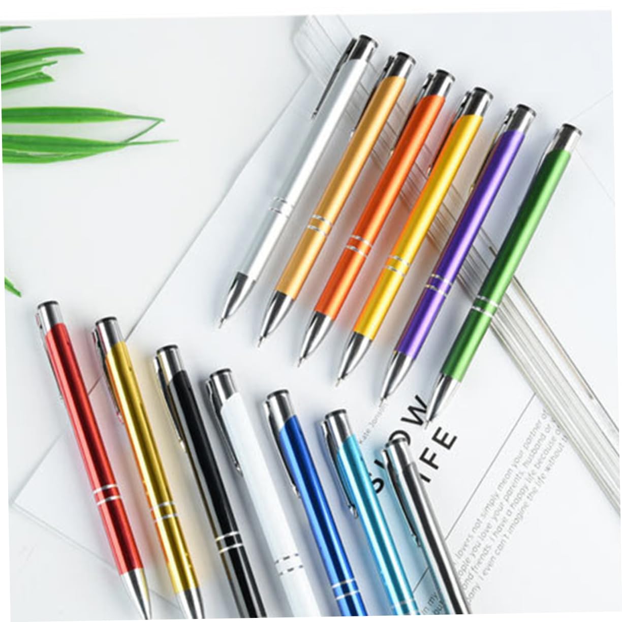 Ciieeo 3 Set Penna A Sfera Inchiostro Metallo Punta Fine Penne Nere Retrattili Scuola Ufficio Clip 6 Pezzi * 3
