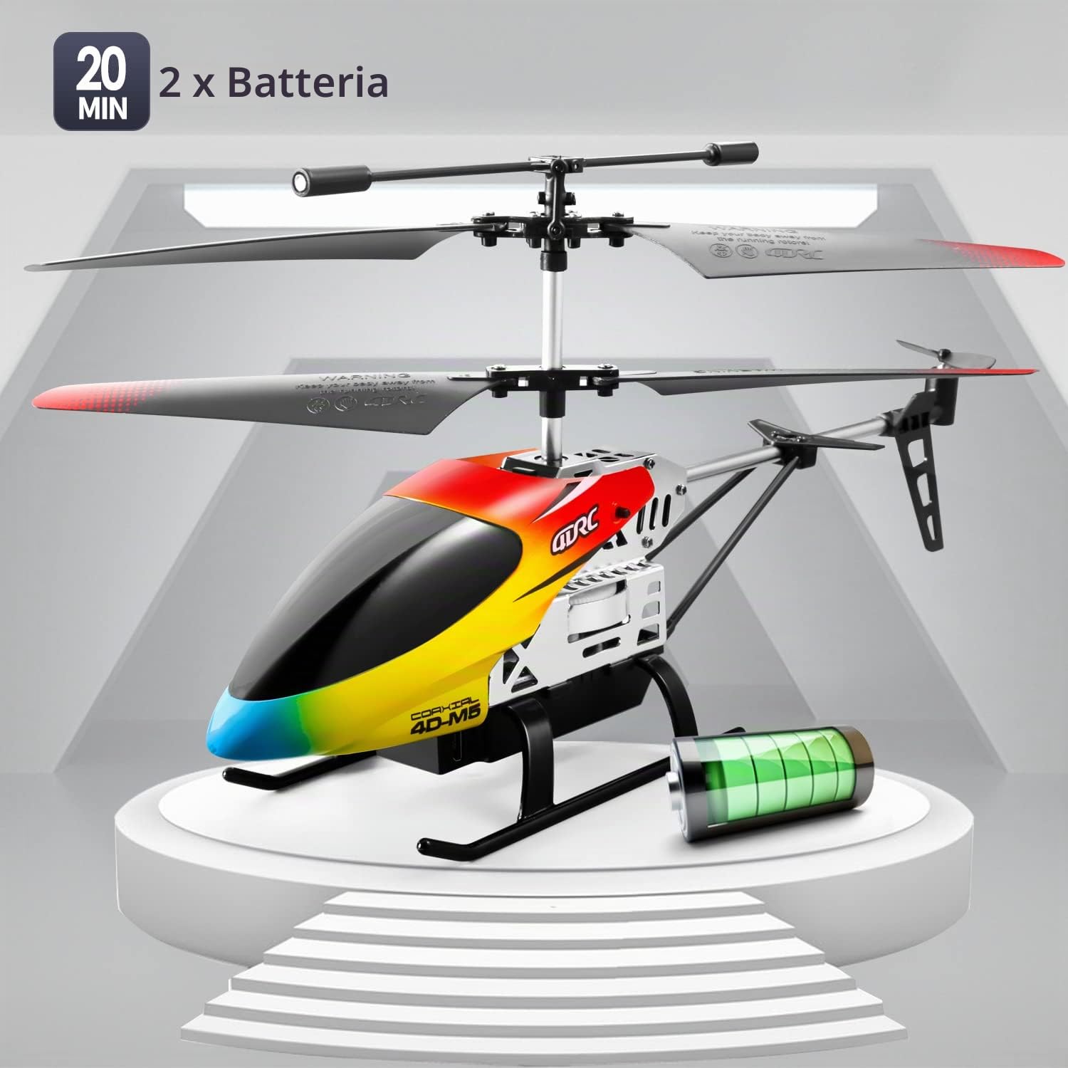 4DRC M5 Elicottero Telecomandato per Bambini,2.4 GHz Aereo telecomandato con Controllo di stabilità giroscopica,Mantenimento dell'altitudine,alto e basso 2 velocità,Luce a LED
