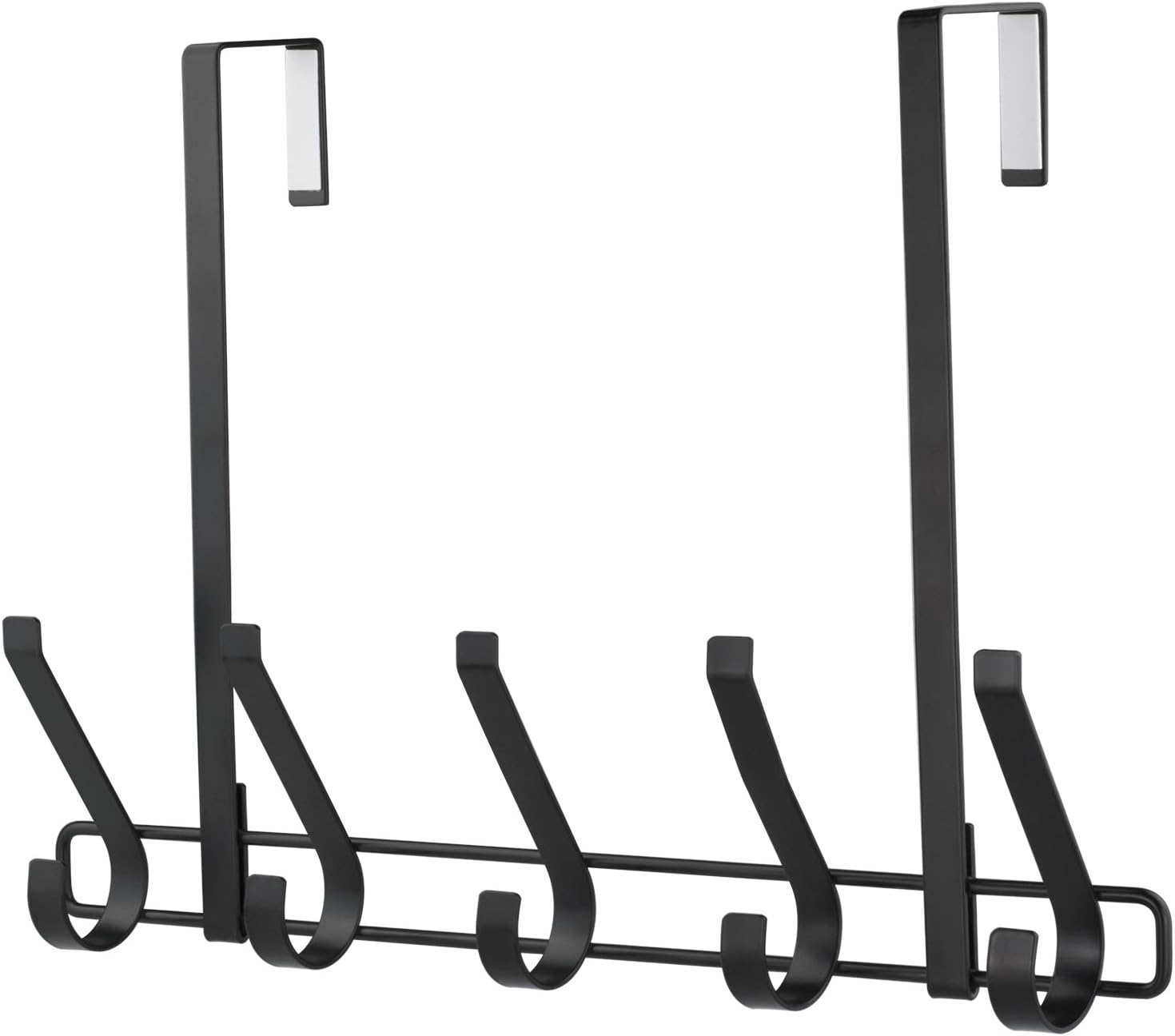 Arks Royal Detachable Over Door Hooks Black , 5 Hooks