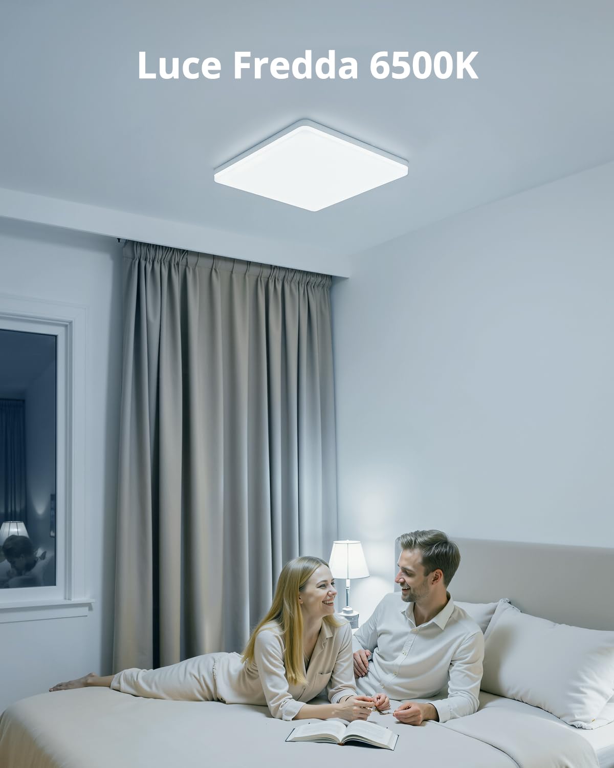 Yafido Plafoniera LED Soffitto Bagno 48W Pannello Plafoniere Cucina Lampada Interni, 4320LM Bianco Freddo 6500K IP44 Illuminazione Quadrata Ceiling Light Camera da Letto Ultra Slim Luce Scale 30CM