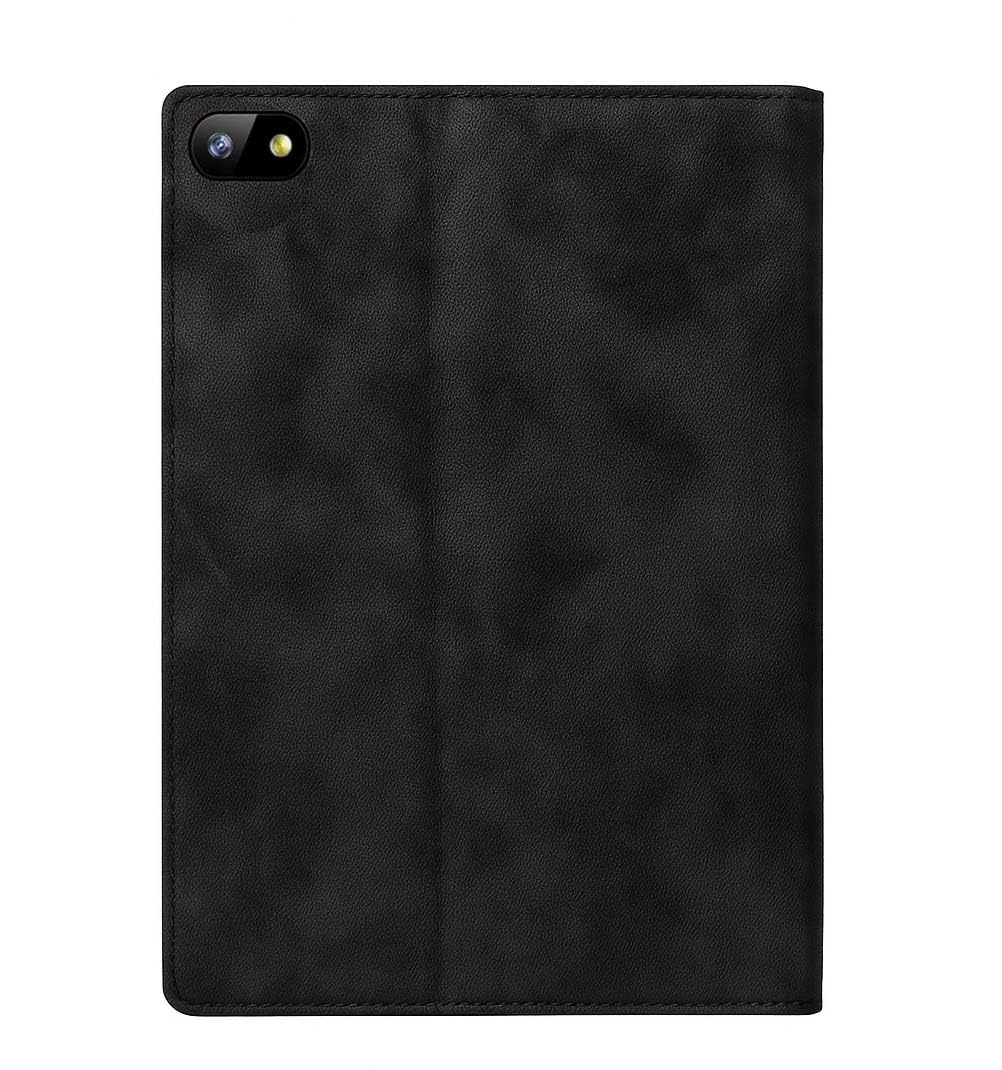 Tab Magnatic Closer | Vegan Leather | Inside Imported TPU | Stand View Tablet Flip Cover Compatible for Lava Aura T81N (8.0 Inch) - Black-image-20