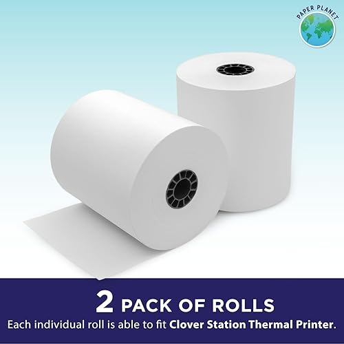 Miniatura 2 de Paper Planet - Papel térmico para trébol POS impresora térmica de estación de trébol  Rollos de papel de recibo de tarjetas de crédito para trébol