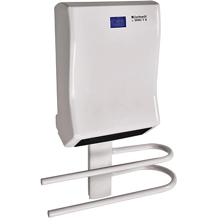 Einhell Badheizer BH 2000/1 H (2000 W, 2 niveles de calor, termostato ajustable, 3 modos de calor, temporizador de 24 horas, ventilador silencioso, ...