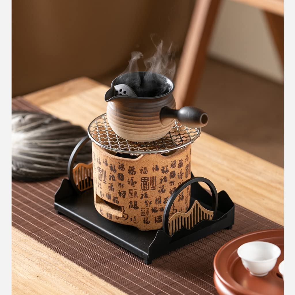 Tetera Para Cocina, Beige, Grande, Completo, Para Una Persona, Tetera, Cerámica, Adecuado Para Fuego De Carbón, Pequeña Tetera Con Asa Para Hacer Té,C-450ml