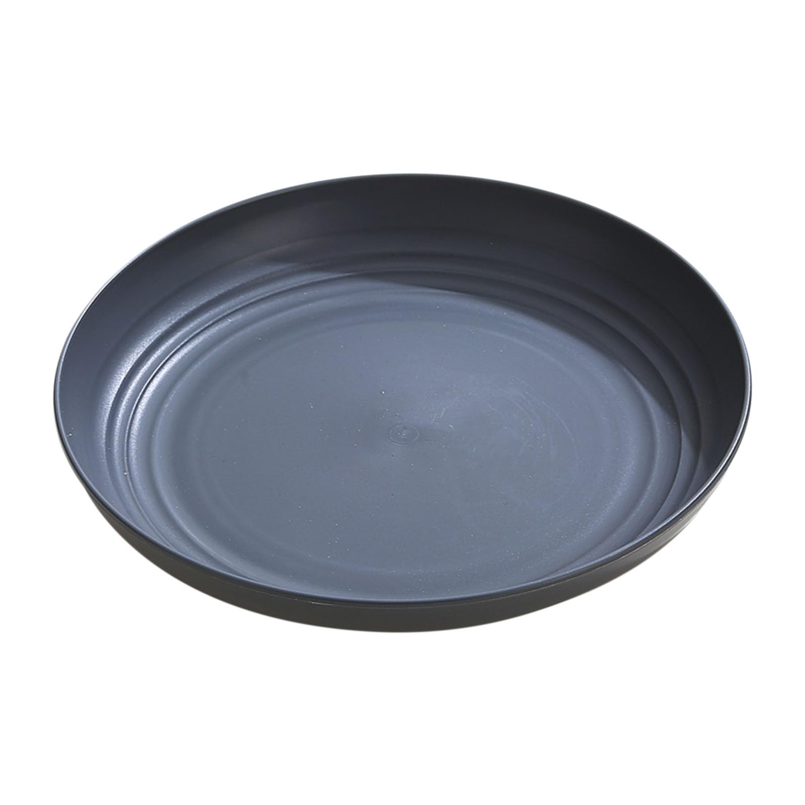 xinxinyu Unbreakable Food Grade Plastic Serving Plates,23x23cm Multi Coloured Dessert Snack Fruit Plates Set,Lightweight Snack Trays for Fruit, Candy (Dark Grey)
