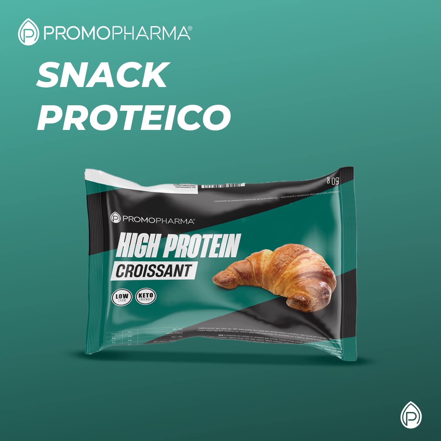 High Protein Croissant Classici - Cornetti Proteici Keto a Basso Contenuto di Zuccheri - Snack Proteici per Dieta Chetogenica, Colazione Fit e Low Carb - 18 Croissant da 50 g