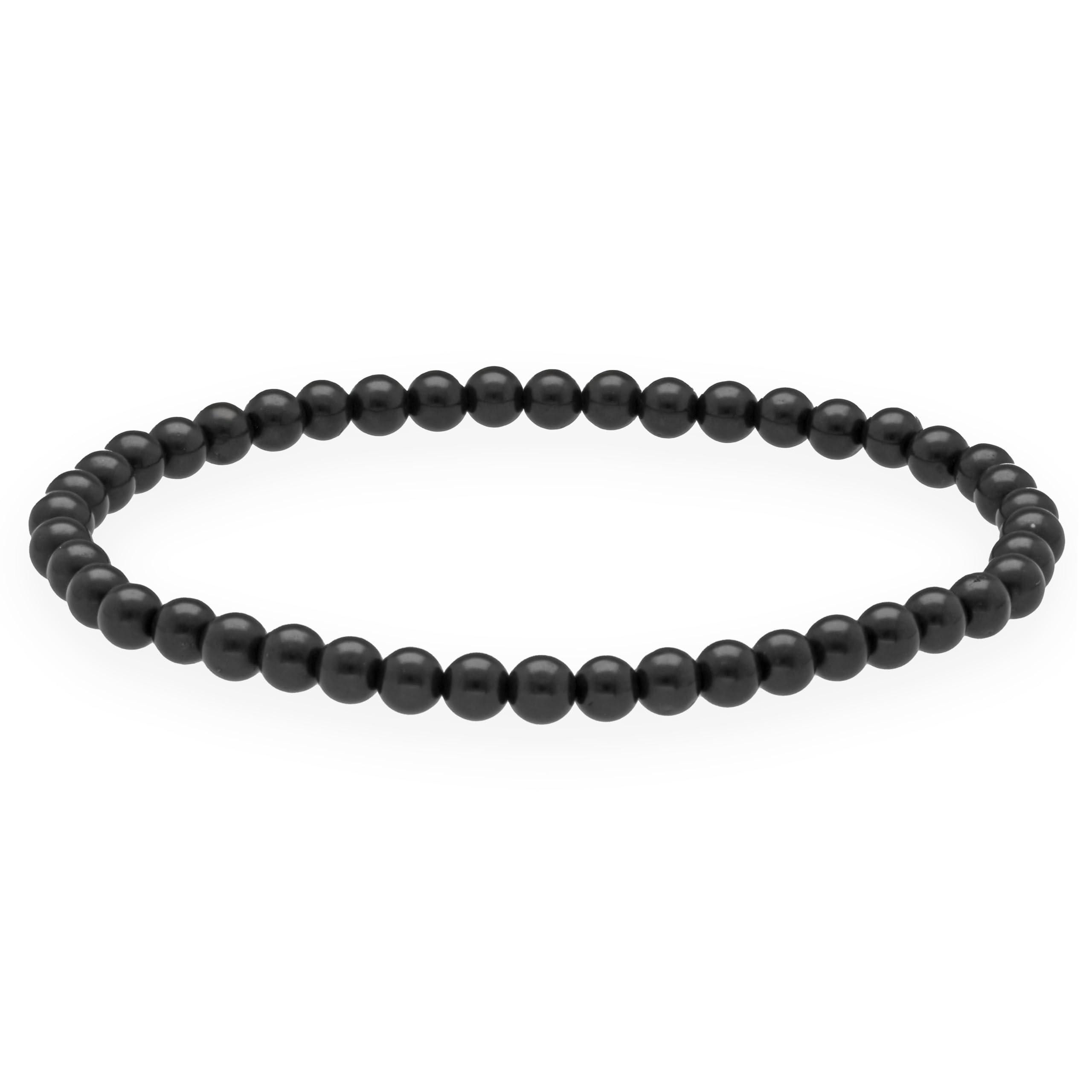 Lebensquelle Plus Pulsera de bolitas pequeñas | 4-5 mm | Pulsera de piedra preciosa superior, 19 cm, flexible